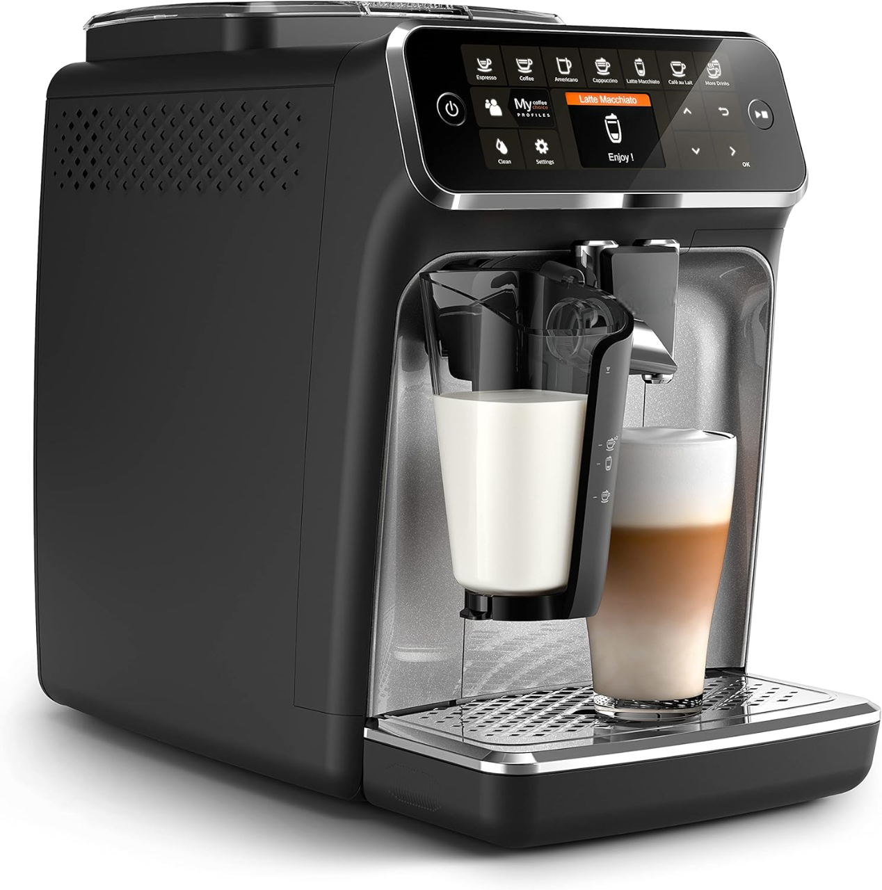 Automatische Espressomaschine – 8 Kaffeespezialitäten mit integriertem Milchaufschäumer
