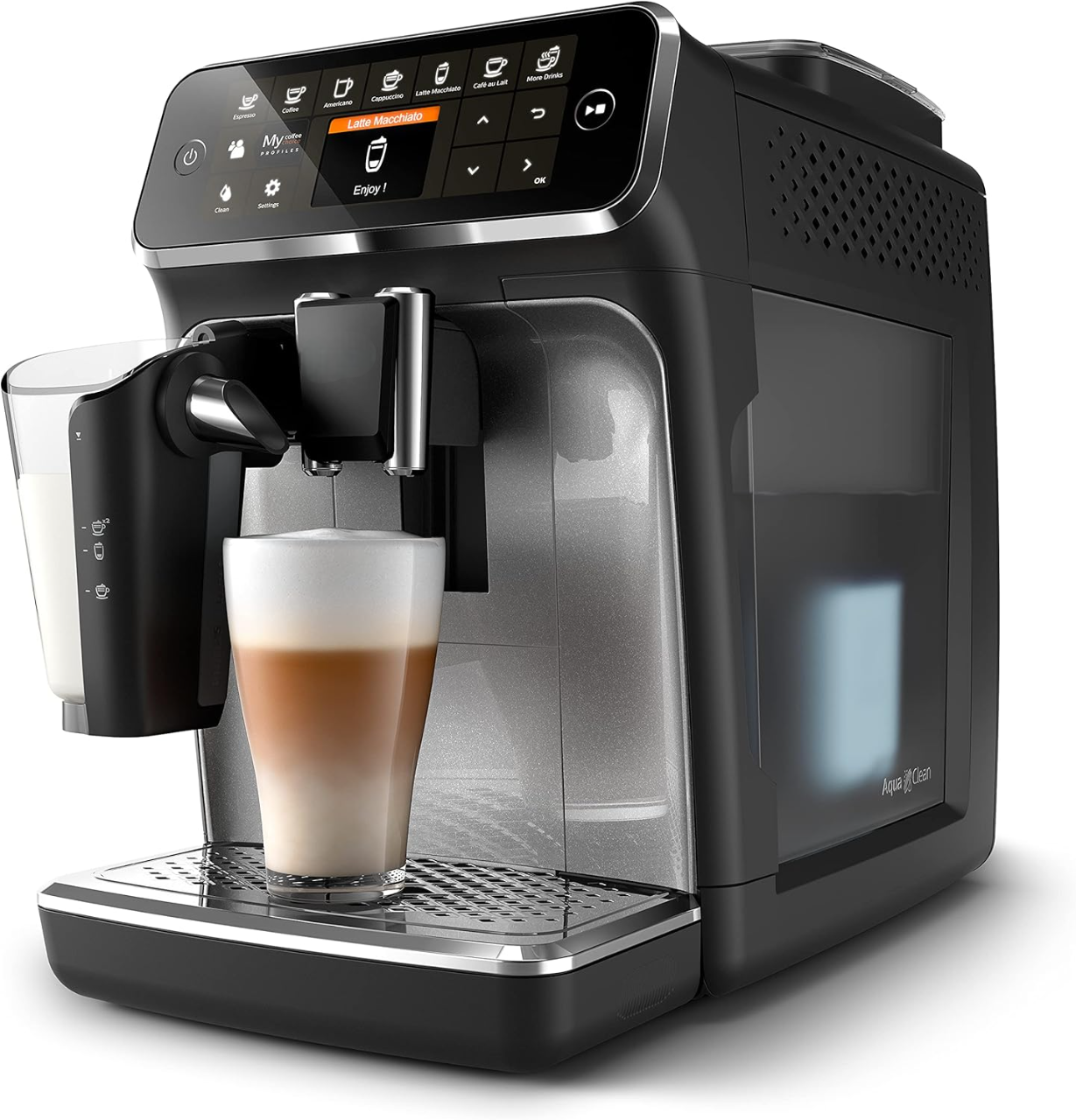 Automatische Espressomaschine – 8 Kaffeespezialitäten mit integriertem Milchaufschäumer